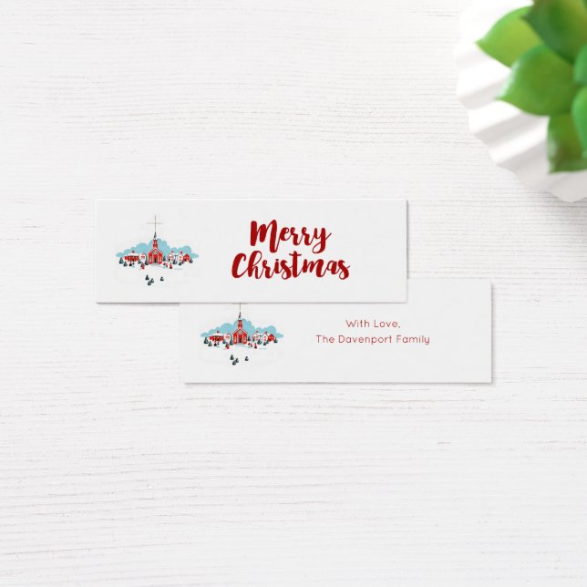 Escena de invierno con una estrella de la Iglesia  (Escritorio)