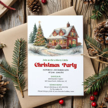 Escena de invierno elegante Invitación mínima de N