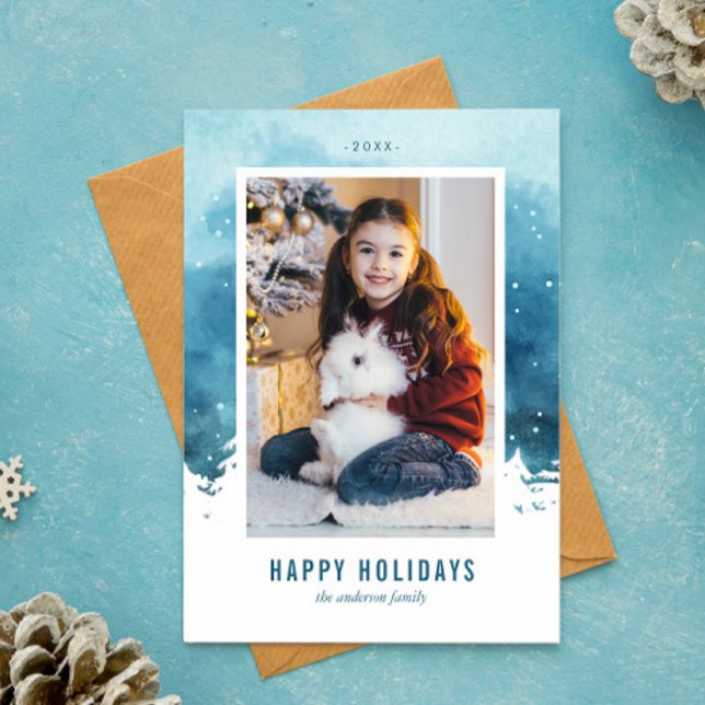 Escena de invierno en acuarela Foto de Navidad (Subido por el creador)