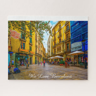 Escena de la calle Barcelona. Rompecabezas