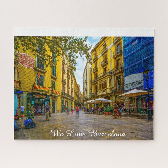 Escena de la calle Barcelona. Rompecabezas (Horizontal)
