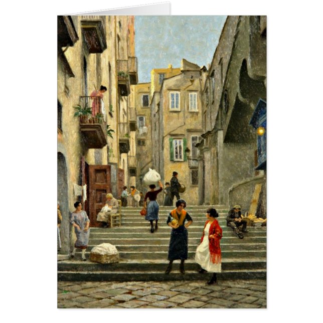 Escena de la calle Nápoles - Paul G. pintura de Fi (Frente)