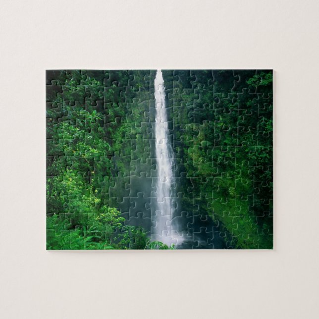 Escena de la cascada del rompecabezas del juego (Horizontal)