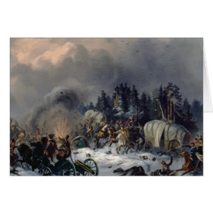 Escena de la guerra Ruso-Francesa en 1812