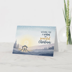 Escena de la Natividad Arte de Navidad Cálido y Pa