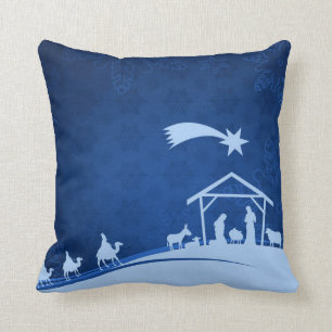 Escena de la natividad con la almohada de tres