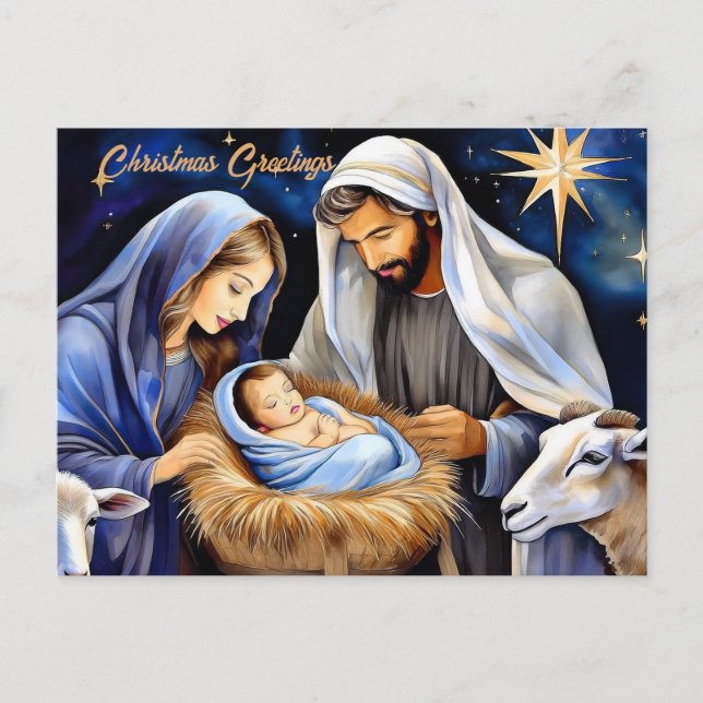 escena de la Natividad de Navidad  (Anverso)