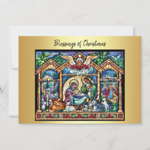 Escena de la Natividad de Navidad Bendiciones de N