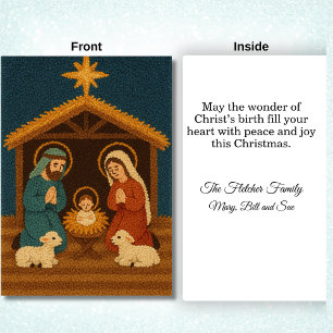 Escena de la Natividad de Navidad con gancho de ci