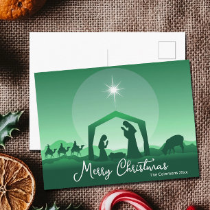 Escena de la Natividad de Navidad Feliz Religiosa 