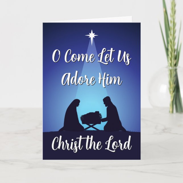 Escena de la Natividad de Navidad Religiosa Cristo (Anverso)