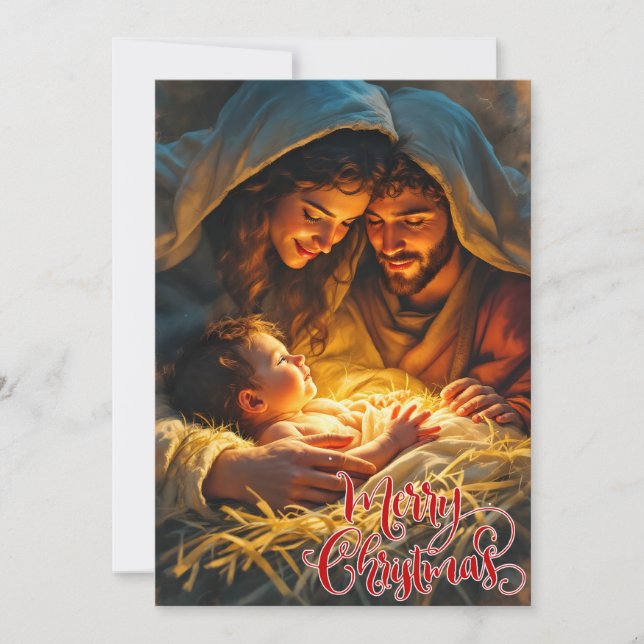Escena de la Natividad Feliz Navidad (Anverso)