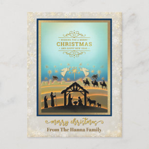 Escena de la Natividad "Feliz Navidad y Próspero A