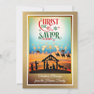 Escena de la Natividad "Feliz Navidad y Próspero A