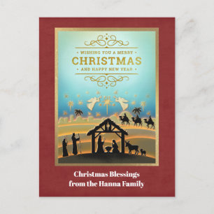 Escena de la Natividad "Feliz Navidad y Próspero A