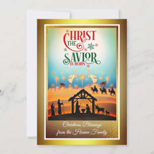 Escena de la Natividad "Feliz Navidad y Próspero A