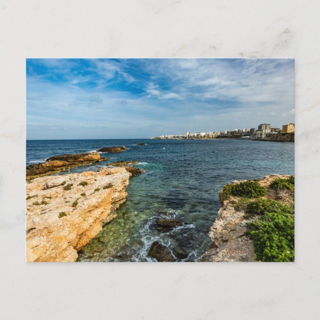 Escena de la tarjeta de vacaciones de Malta (Anverso)
