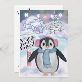 Escena de las luces del norte del pingüino e igloo