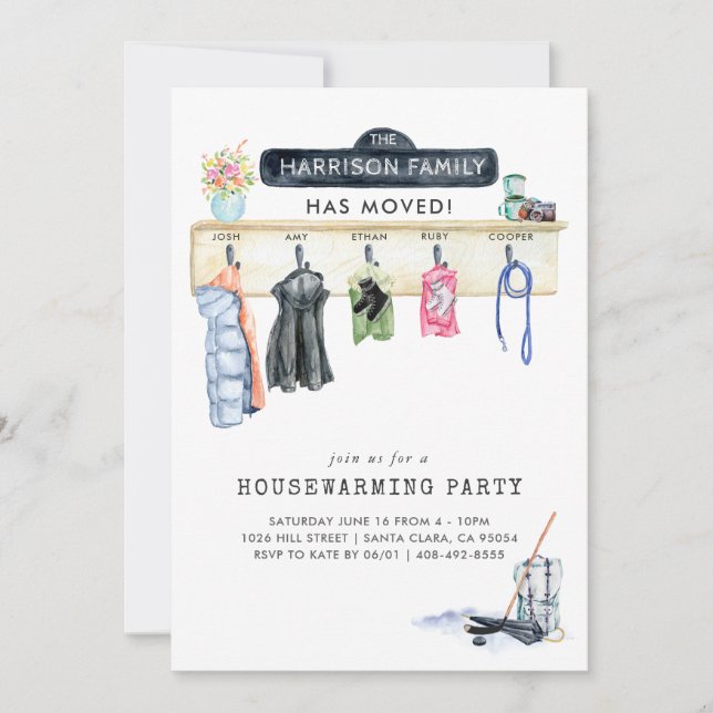Escena de Mudroom | Invitación a Fiesta de Inaugur (Anverso)