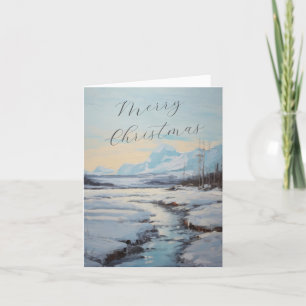 Escena de Navidad de invierno personalizada Carta