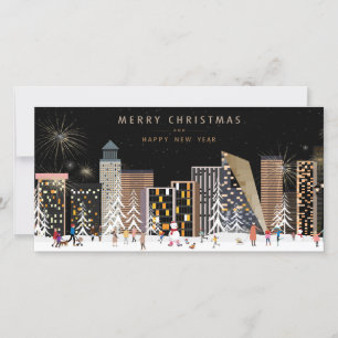 Escena de Navidades de Winter City Wonderland con 