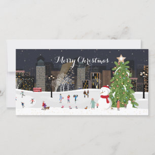 Escena de Navidades de Winter City Wonderland con 