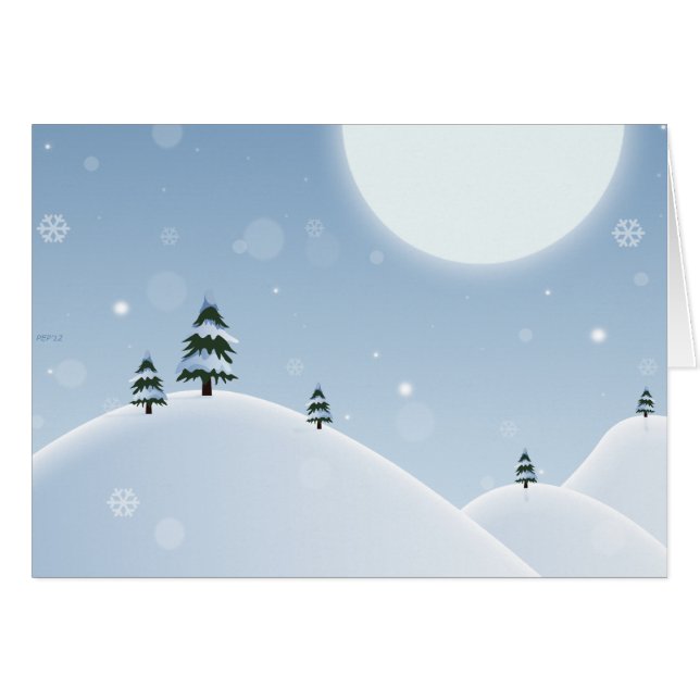 Escena de nieve de invierno (Anverso (Horizontal))