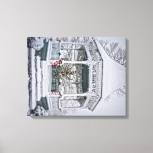 Escena de nieve en lienzo