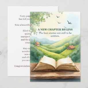 Escena de paisaje de nuevo capítulo de libro abier
