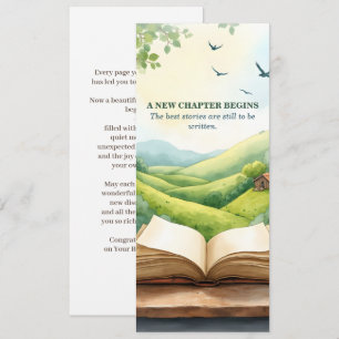 Escena de paisaje de nuevo capítulo de libro abier