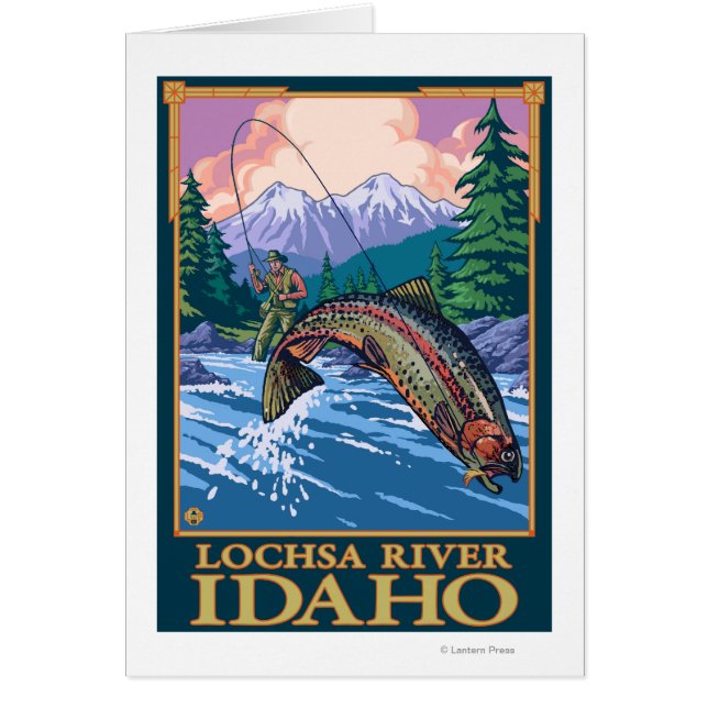 Escena de pesca de mosca - Río Lochsa, Idaho (Frente)