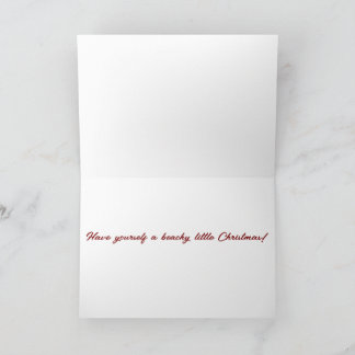 Escena de playa con tarjeta de Navidades plegados 