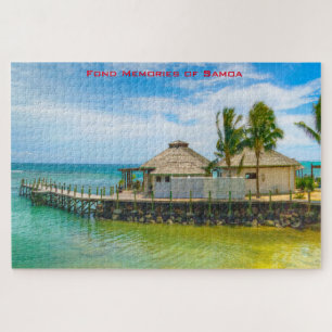 Escena de playa de Samoa Americana. Rompecabezas