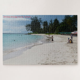 Escena de playa soleada de Barbados. Rompecabezas