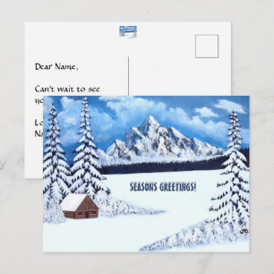 Escena de postal de invierno maravilloso