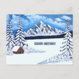 Escena de postal de invierno maravilloso