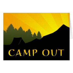 Escena de puesta de sol de Camp Out