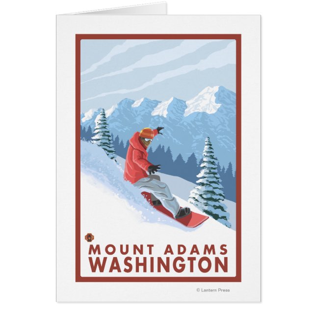 Escena de Snowboard - Monte Adams, Washington (Frente)