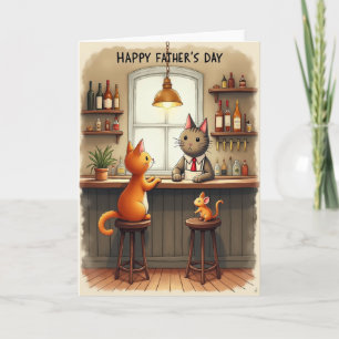 Escena de tarjeta de bar acogedor del Día del Padr