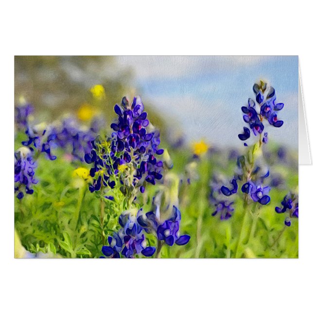 Escena del Bluebonnet en lona como textura (Anverso (Horizontal))