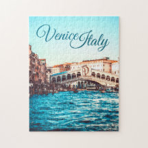 Escena del Canal de Venecia Italia| Puzzle Jigsaw