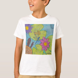 Escena del estanque (blanco) - Camiseta básica par