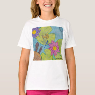 Escena del estanque (blanco) - camiseta básica par