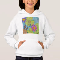 Escena del estanque (blanco) - Sudadera con capuch