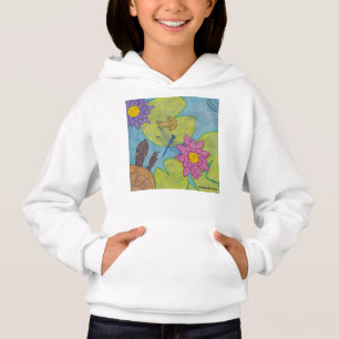 Escena del estanque (blanco) - Sudadera con capuch