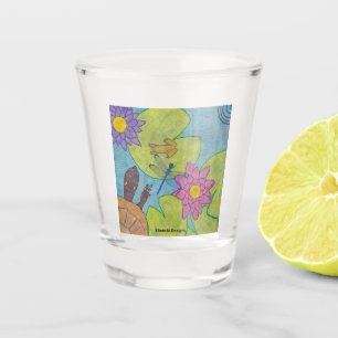Escena del estanque - vaso de chupito