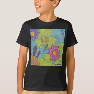 Escena del estanque (vívida) - Camiseta básica de 