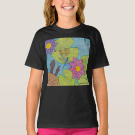 Escena del estanque (vívida) - camiseta básica de