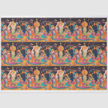 Escena del Festival Eid Mubarak envolviendo papel 