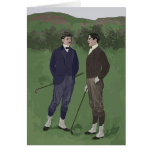 Escena del golf de la apariencia vintage